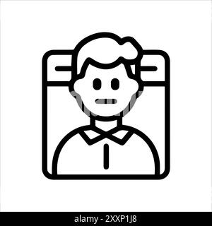 User Folder icon or modern line symbol. Vector line art and icon design with bold outline. Black and white Pixel Perfect minimalistic symbol isolated Stock Vector