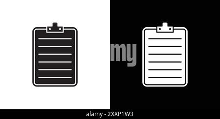 Assignment icon Black line art vector in black and white outline set collection sign Stock Vector