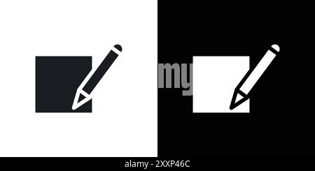 Edit Image Icon Black line art vector in black and white outline set collection sign Stock Vector