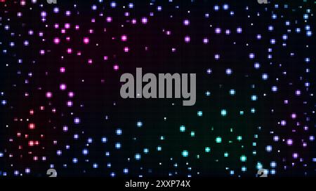 Pixel art starry sky background. Black night background with shiny ...