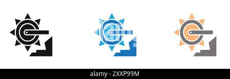 Bucket wheel excavator icon Black line art vector in black and white ...