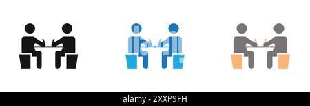 Contract signing icon outline collection or set in black and white Stock Vector