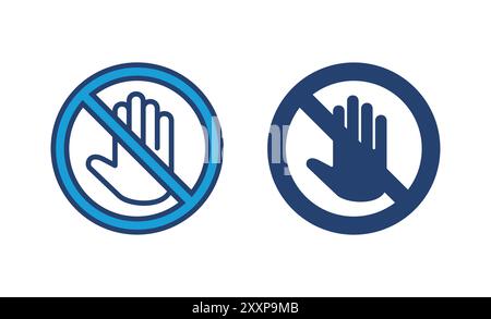 Stop icon vector. stop road sign. hand stop icon vector Stock Vector