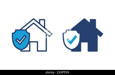 house insurance icon vector. house protection icon. Stock Vector