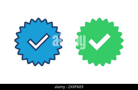 verified icon vector. verification check mark. approved icon Stock Vector