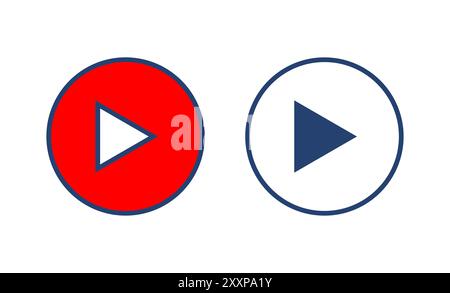 Play Icon vector. Play button vector icon Stock Vector