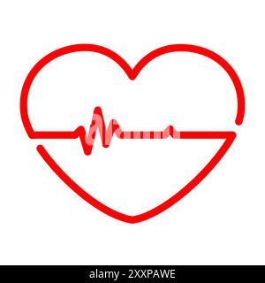 Heartbeat icon design. Vector illustration. Stock Vector