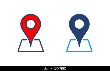 Pin icon vector. Location icon vector. destination icon. map pin Stock Vector