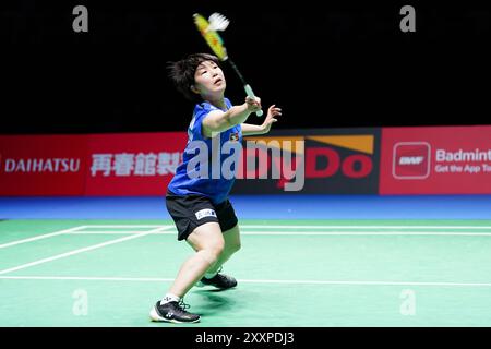 Kanagawa, Japan. 25th Aug, 2024. (JPN), (JPN) Badminton : Daihatsu Japan Open 2024 Men's Singles final match at Yokohama Arena in Kanagawa, Japan . Credit: AFLO/Alamy Live News Stock Photo