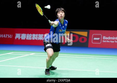 Kanagawa, Japan. 25th Aug, 2024. (JPN), (JPN) Badminton : Daihatsu Japan Open 2024 Men's Singles final match at Yokohama Arena in Kanagawa, Japan . Credit: AFLO/Alamy Live News Stock Photo