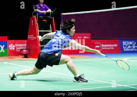 Kanagawa, Japan. 25th Aug, 2024. (JPN), (JPN) Badminton : Daihatsu Japan Open 2024 Men's Singles final match at Yokohama Arena in Kanagawa, Japan . Credit: AFLO/Alamy Live News Stock Photo