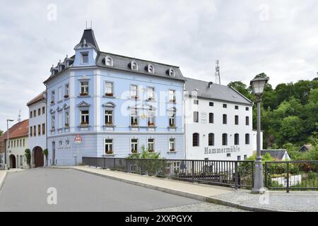 Hammer mill in the old town of Bautzen. Bautzen with historic buildings Stock Photo