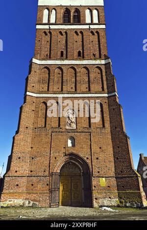 Church of St George (Kirche Friedland), Gothic temple of the 14th century. City Pravdinsk (until 1946 Friedland), Kaliningrad oblast, Russia, Europe Stock Photo