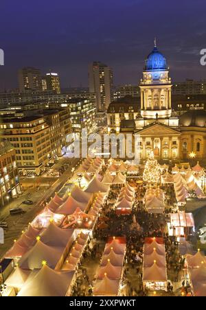 Winterzauber christmas market on gendarmenmarkt berlin Germany Stock Photo