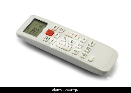 Air conditioner remote control on white background Stock Photo