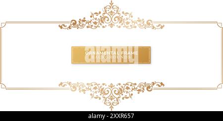 Vintage decorative frames in Victorian style. Ornate elements for design. Place for text. Ornamental vector illustration for wedding invitations Stock Vector