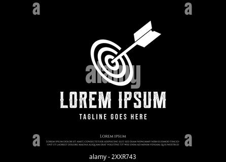 Simple Minimalist Arrow Target for Sport Logo Design Vector Stock Vector