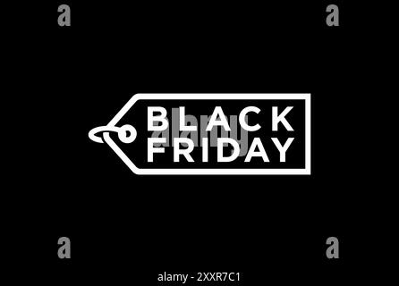 Black Friday Discount Sale Promo Sticker Label Logo Design Vector Stock Vector