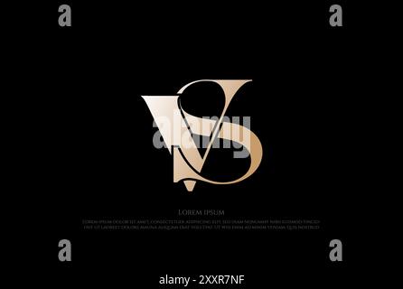 Simple Minimalist SV VS Logo Design Vector Stock Vector