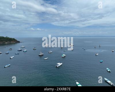 Aerial View of Ocotal Beach near Playas del Coco in Guanacaste, Costa Rica Stock Photo