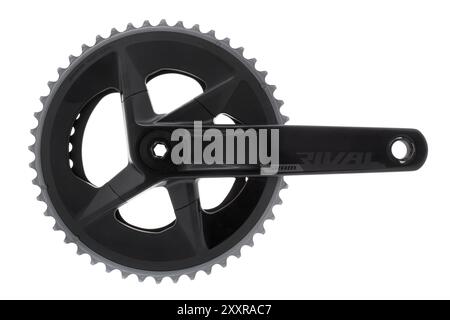 SRAM Rival DUB 2x12 speed chain set on white background Stock Photo
