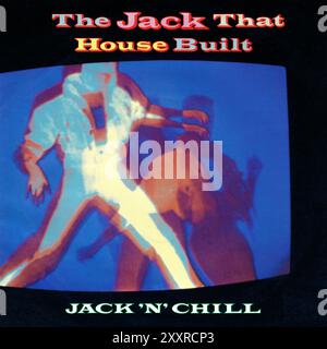 45 RPM 7' UK record label of The Jack That House Built by Jack 'N' Chill on the 10 label from May 1987. Written by Vlad Naslas. Produced by Ed Stratton and Vlad Naslas. Stock Photo