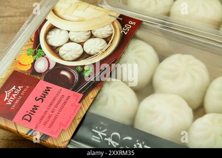 Hamburg, Germany -  August 25 2024: Dim Sum Vitasia Chinese Style Dumplings Stock Photo