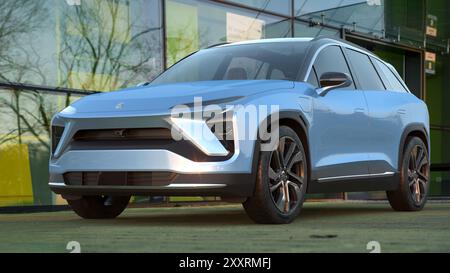 NIO ES6 Intelligent Electric SUV Model Stock Photo