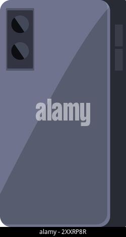 Sleek and modern smartphone design, featuring a dual lens camera system Stock Vector