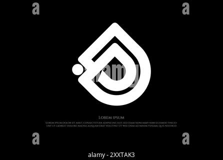 Initial Letter J D JJ DD DP PD Logo Design Vector Stock Vector