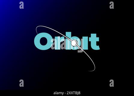 Simple Minimalist Letter Orbit Text Type Font Word Typography Lettering Logo Design Vector Stock Vector