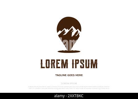 Pin Map GPS Travel Destination Location Logo Design Vector Stock Vector