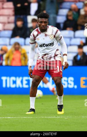 London, UK. 22nd Aug, 2024. Mohammed Kudus (14) of West Ham United warming up during the Crystal Palace FC v West Ham United FC English Premier League match at Selhurst Park, London, England, United Kingdom on 24 August 2024 Credit: Every Second Media/Alamy Live News Stock Photo