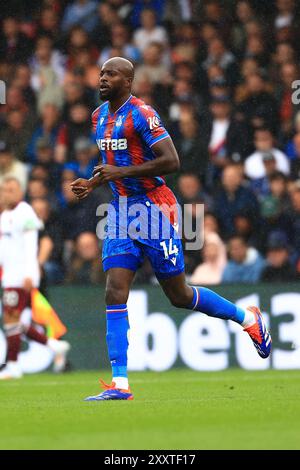 London, UK. 22nd Aug, 2024. Jean-Philippe Mateta (14) of Crystal Palace during the Crystal Palace FC v West Ham United FC English Premier League match at Selhurst Park, London, England, United Kingdom on 24 August 2024 Credit: Every Second Media/Alamy Live News Stock Photo