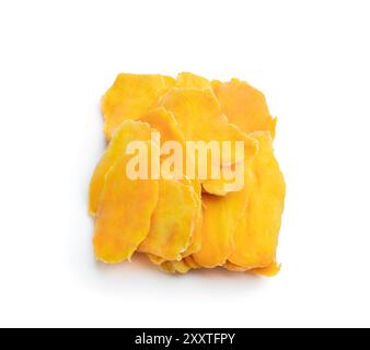 Dried  mango slices isolated on a white Stock Photo