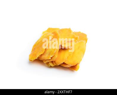 Dried  mango slices isolated on a white Stock Photo