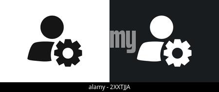 Administrator icon linear vector graphics sign or symbol set for web app ui Stock Vector