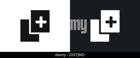 Add Icon linear vector graphics sign or symbol set for web app ui Stock Vector