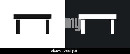 Bench icon linear vector graphics sign or symbol set for web app ui Stock Vector