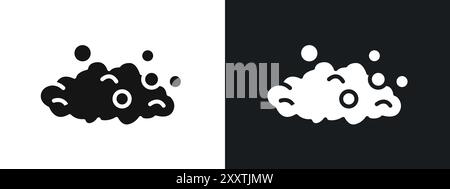 Bubbles and foam icon linear vector graphics sign or symbol set for web app ui Stock Vector