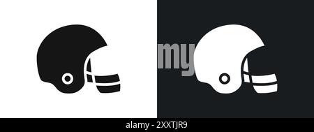 american football player helmet icon linear vector graphics sign or symbol set for web app ui Stock Vector