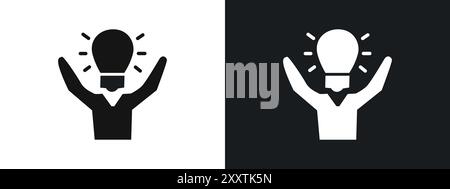 Business idea icon linear vector graphics sign or symbol set for web app ui Stock Vector