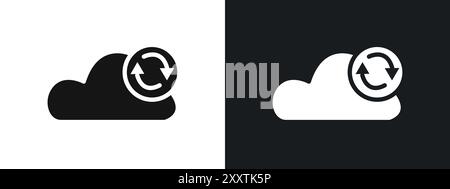 Data synchronization icon linear vector graphics sign or symbol set for web app ui Stock Vector