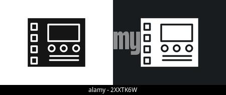 control panel icon linear vector graphics sign or symbol set for web app ui Stock Vector