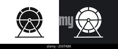 Hamster wheel icon linear vector graphics sign or symbol set for web app ui Stock Vector