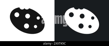 Cookie icon linear vector graphics sign or symbol set for web app ui Stock Vector