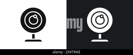 Digital Webcam Icon linear vector graphics sign or symbol set for web app ui Stock Vector
