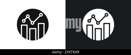 Data visualisation icon linear vector graphics sign or symbol set for web app ui Stock Vector