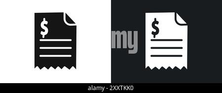 Invoice icon linear vector graphics sign or symbol set for web app ui Stock Vector