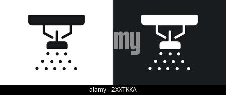 fire sprinkler icon linear vector graphics sign or symbol set for web app ui Stock Vector